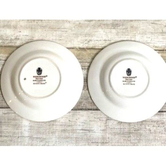 Vintage Wedgwood Kutani Crane Bone China Ashtray/Bowl Set Of 2 Floral Design - Picture 3 of 7